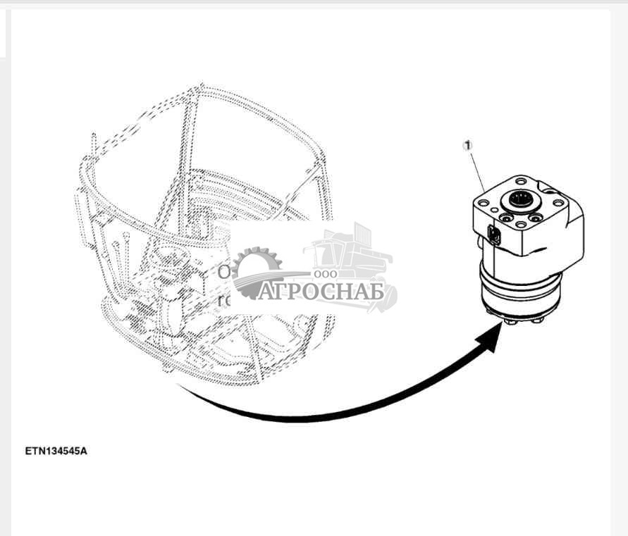 Клапан рулевого управления, без AutoTrac™ 